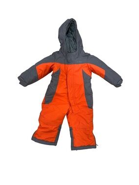 L.L.Bean Orange & Gray Kids' Hooded Snowsuit